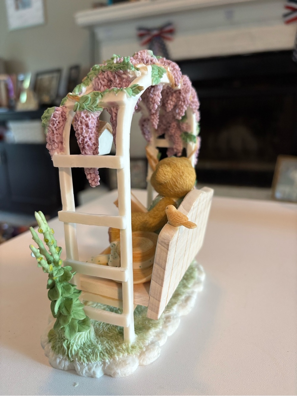 Cherished Teddies "GENEVIEVE" 2002 Membears Only Figurine Club Piece arbor swing - Picture 4 of 8